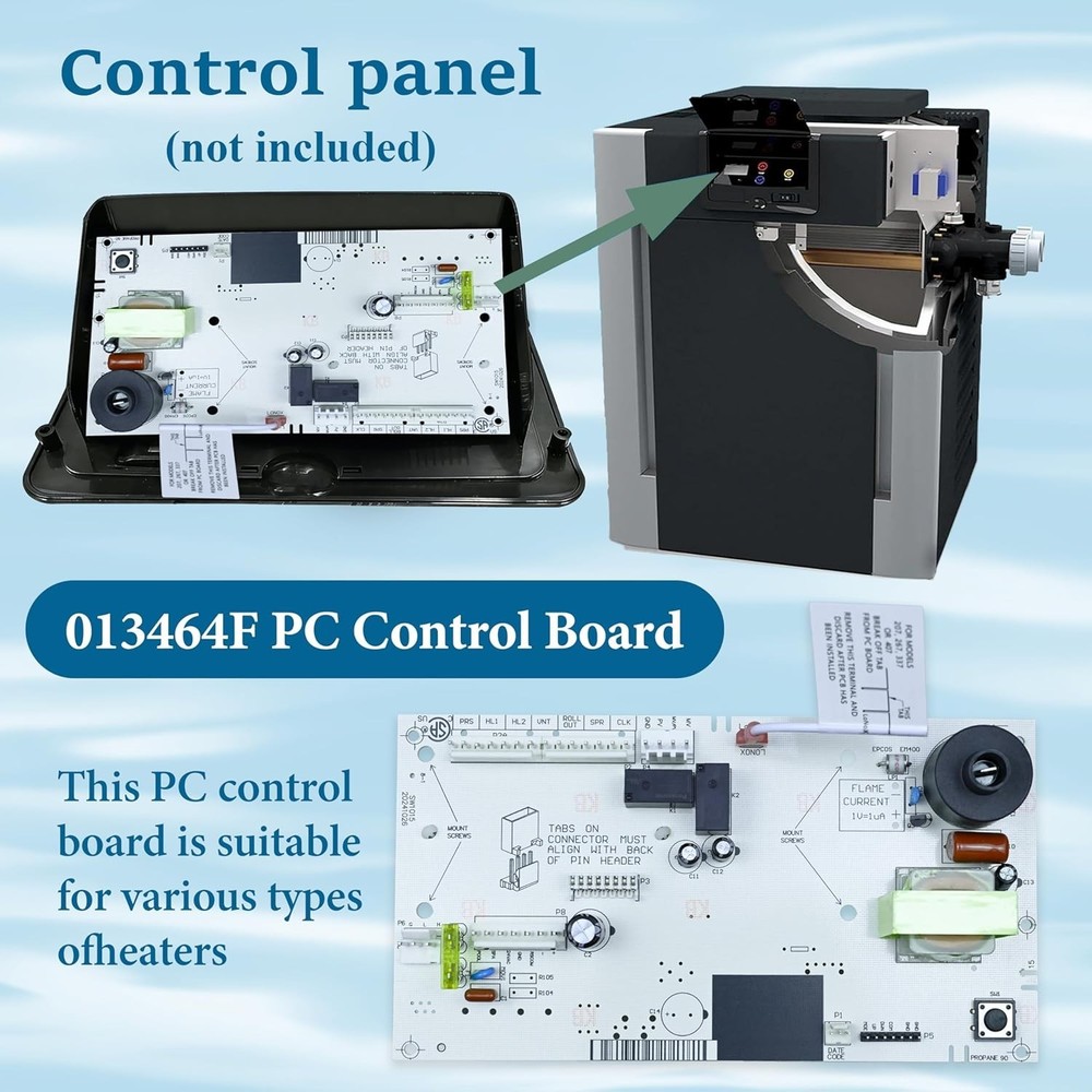 013464F PC Board Control & 013640F LCD Display Pool Replacement for Raypak