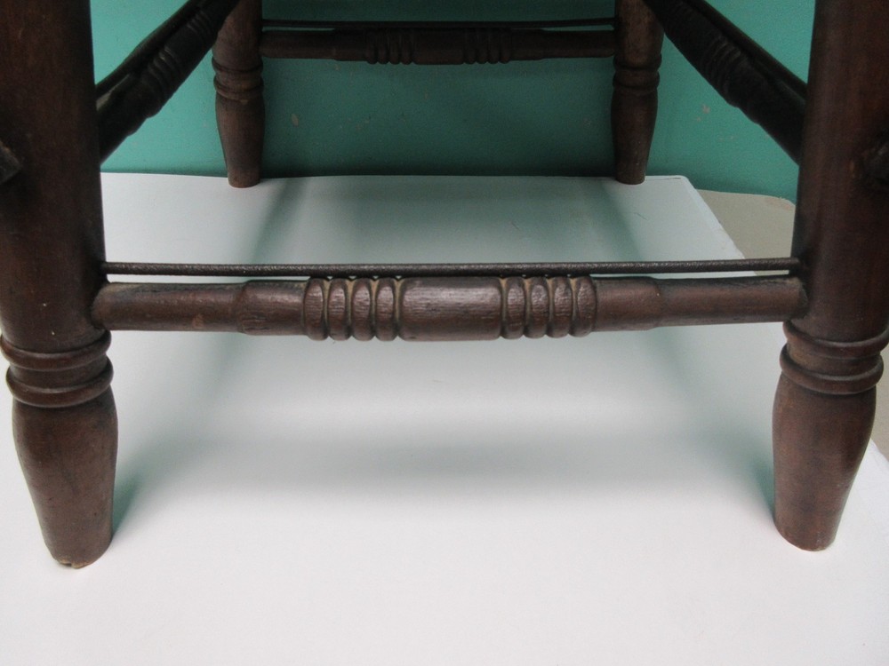 Antique Vintage Old Solid Wood Stool