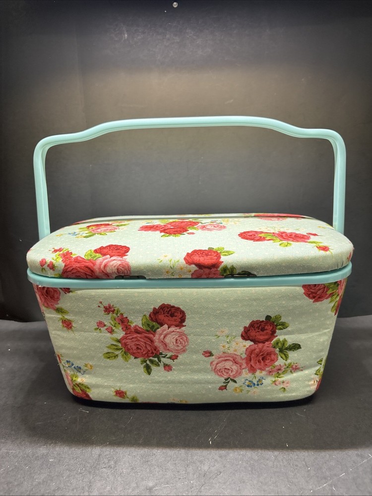 Vintage Sewing Box -Rose Pattern