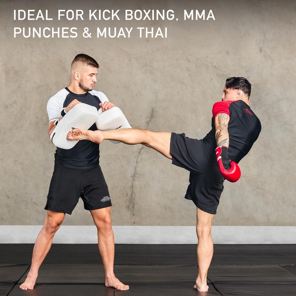 Elite Sports Muay Thai Kickboxing Training Pad for Solid White
