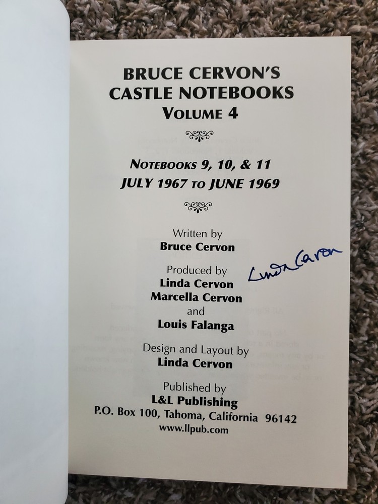 Bruce Cervon Castle Note Books Volume 2-5