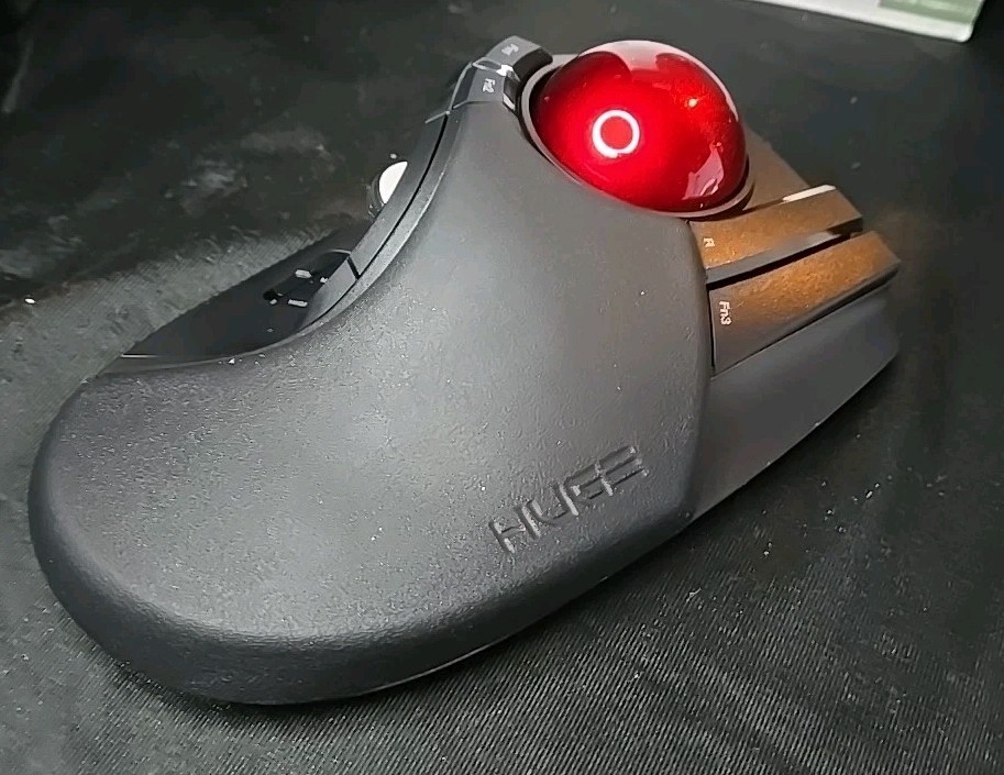 ELECOM HUGE Trackball Mouse, Wireless Finger Control, 8-Button HT1DRBK *Read Des