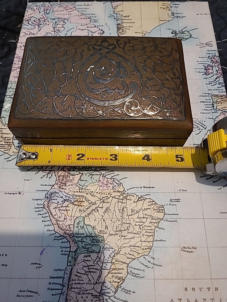Early 1900s Egyptian Copper/Silver Trinket Box