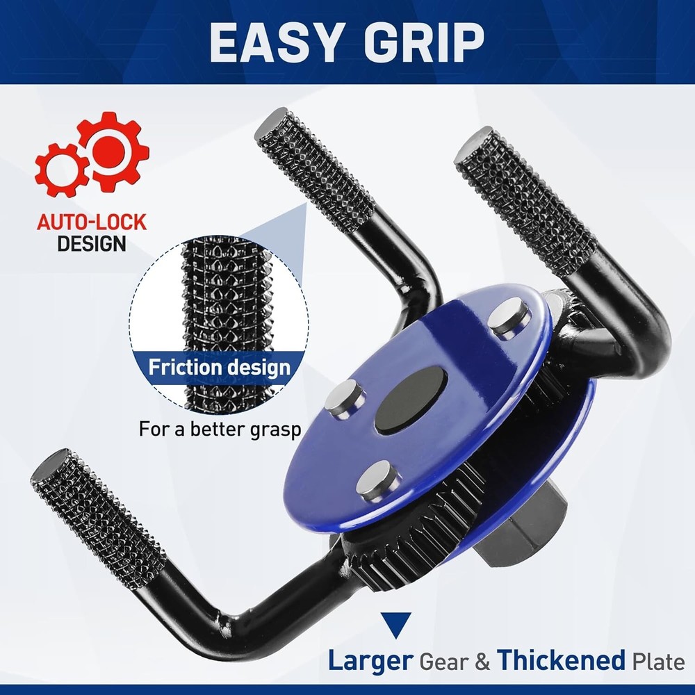 WORKPRO Universal Oil Filter Magnetic Oil Filter Wrench Adjustable Removal Tools