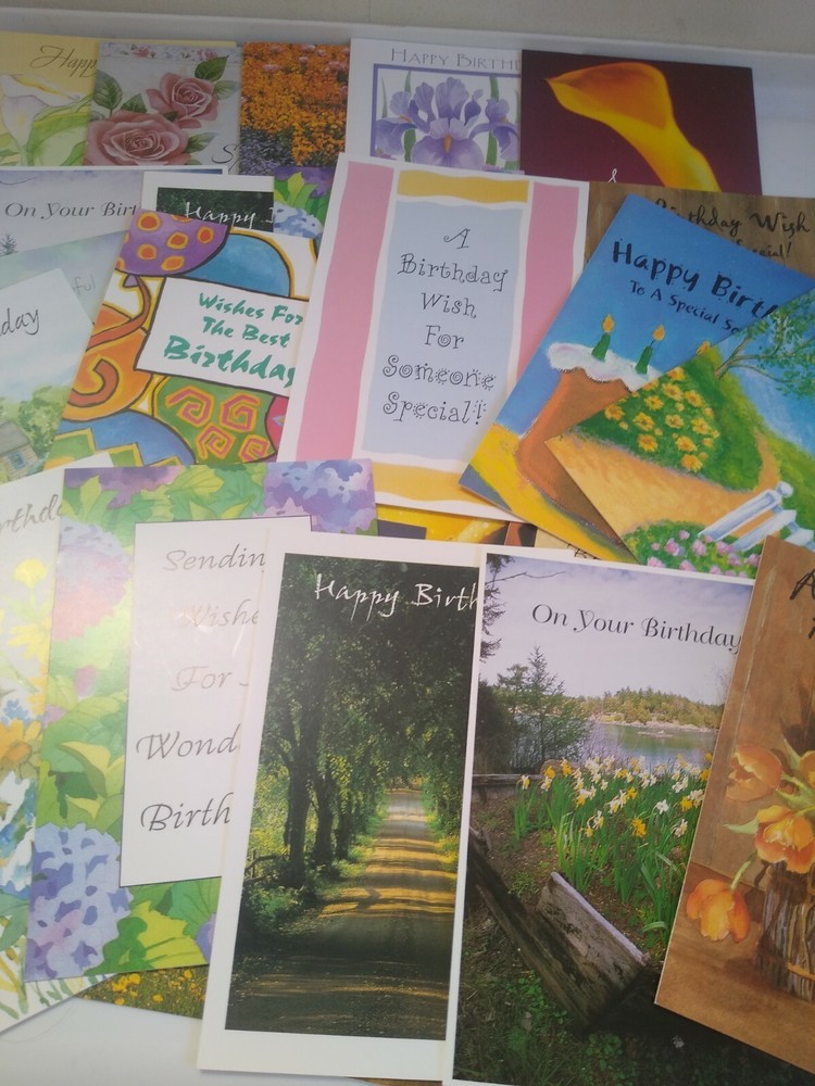General Birthday Cards W/Envelopes 10 - (4 x 6) Assorted