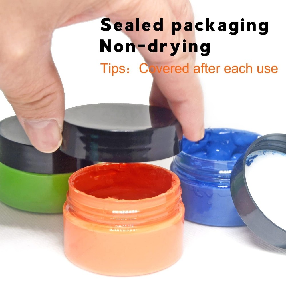 12PCS Chalk Paste,Screen Printing Ink,Chalk Paste Paint for Stencil,Reusable ...