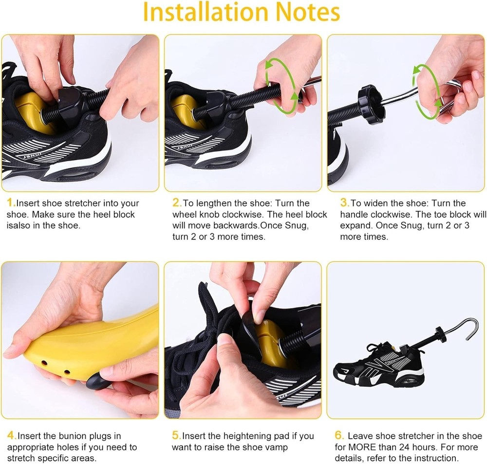 Ergonomic Shoe Trees for Men & Women - 2-Piece Durable Stretching Solution