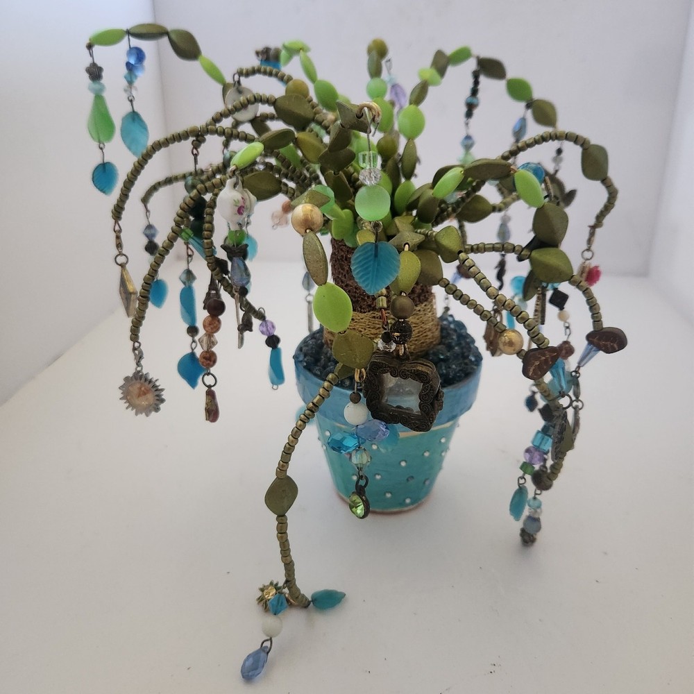 Handcrafted beaded/charm plant