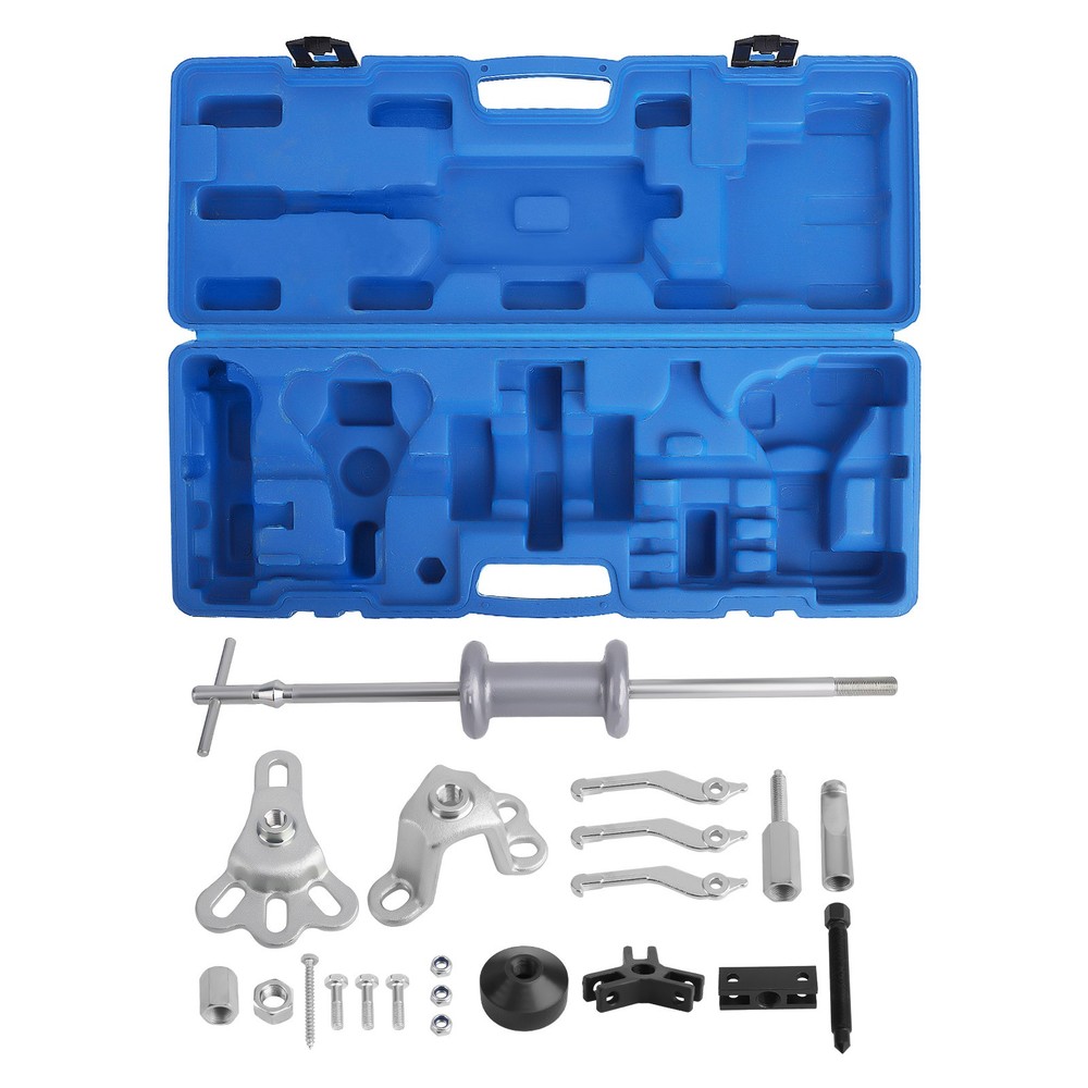 17PC Universal Auto Hub Puller Set with Slide Hammer Bearings Gear Remover