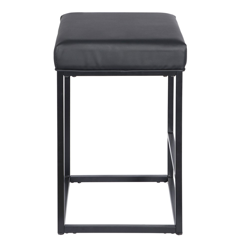 Set of 2 for Kitchen Counter Backless Modern Square Barstools Support 330 LBS