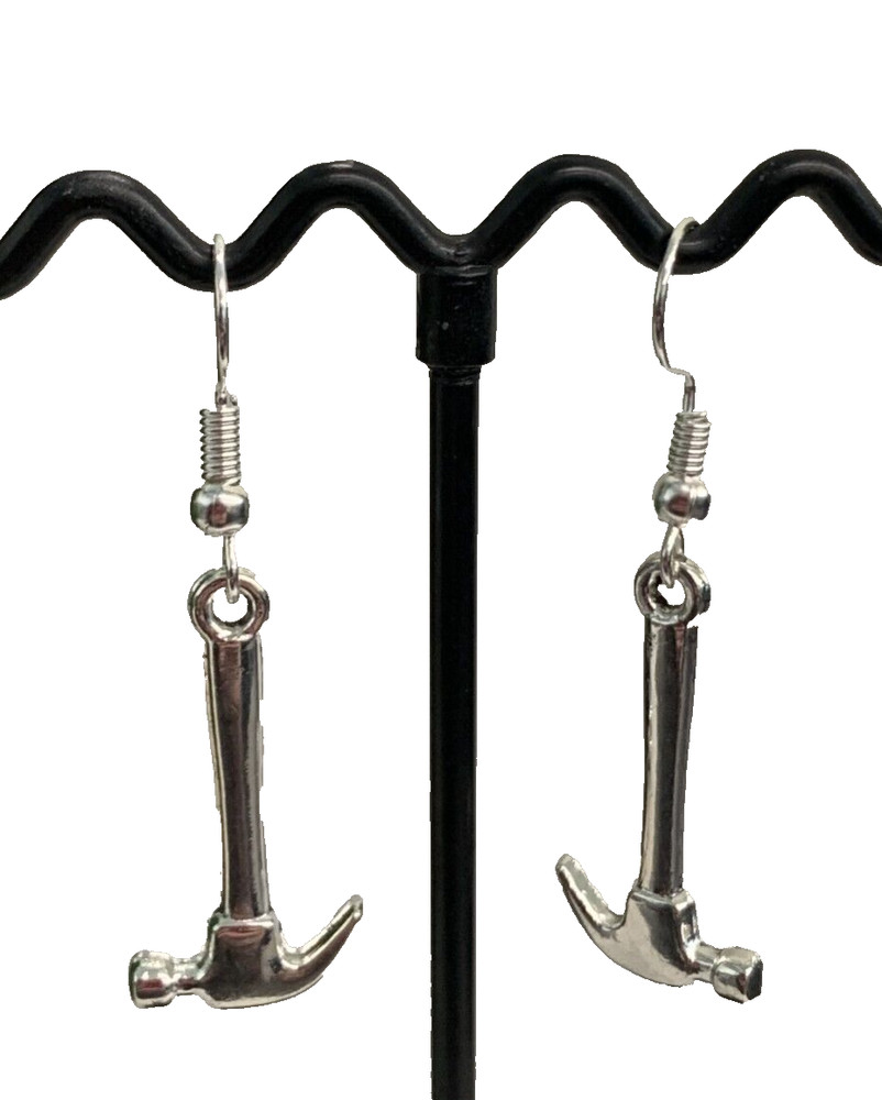 Hammer Earring, Tool Earrings, Gift Idea, Carpenter Earrings, Tools