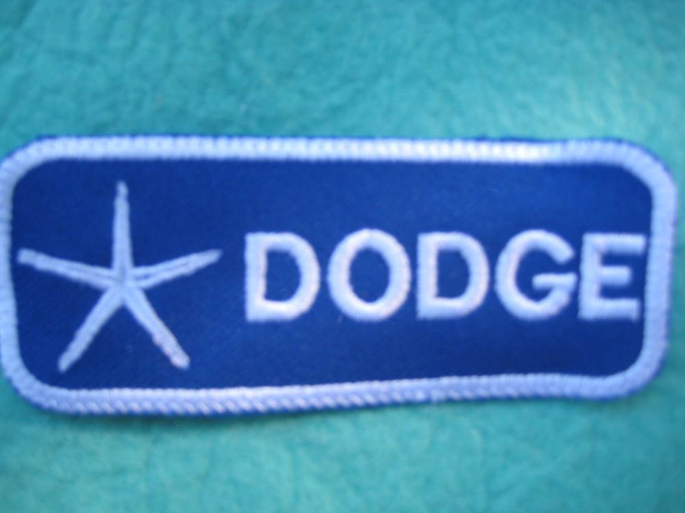Dodge  Racing Uniform Patch 4  " X 1 5/8"