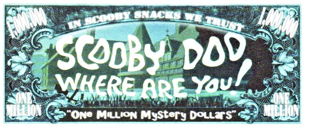 Scooby Doo Million Dollar Novelty Banknote as pictured.