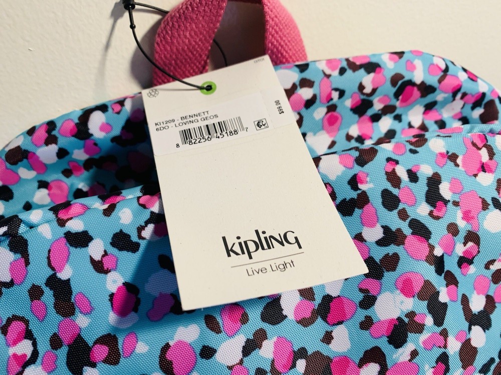 Kipling Bennett backpack loving geos NWT $99.00