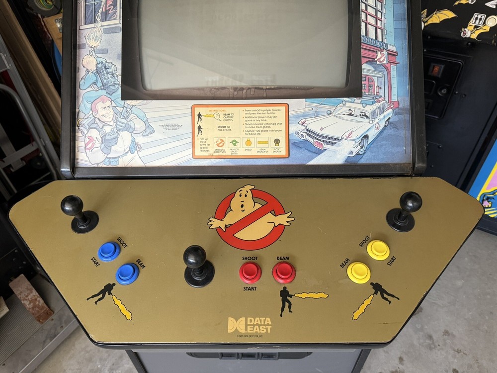 THE REAL GHOSTBUSTERS ARCADE MACHINE DATA EAST 1987 (Excellent) *RARE DEDICATED