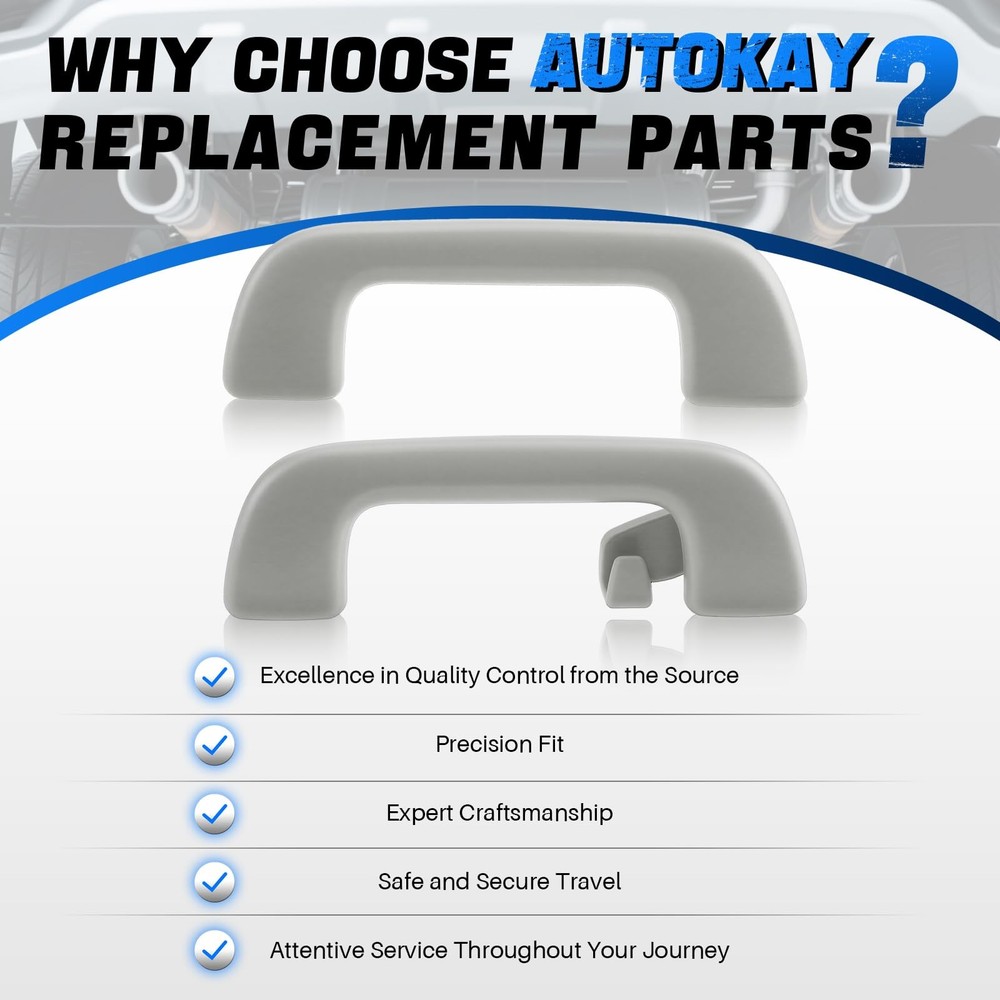 AUTOKAY Inner Roof Pull Handle Front and Rear Driver Passenger Side for Gray