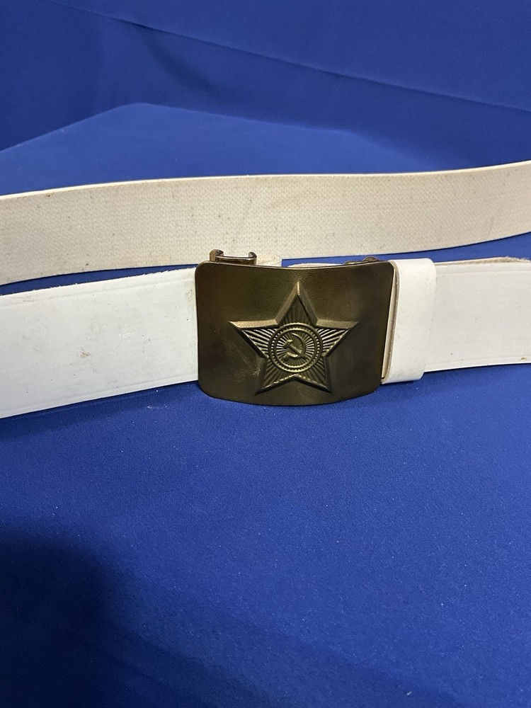 1990 Soviet Officer Military Parade Belt White