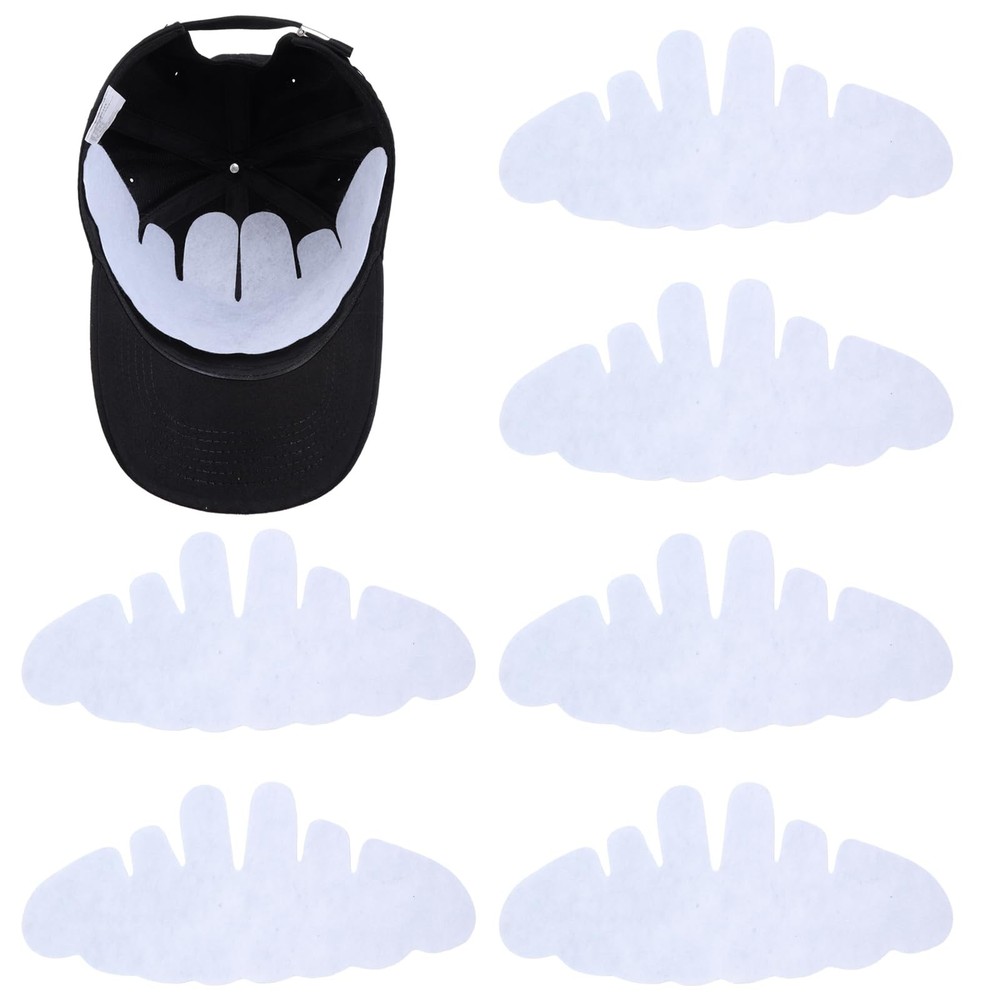 6Pcs Baseball Caps Inserts Shapers, Reusable Polyester Fabric One Size, White