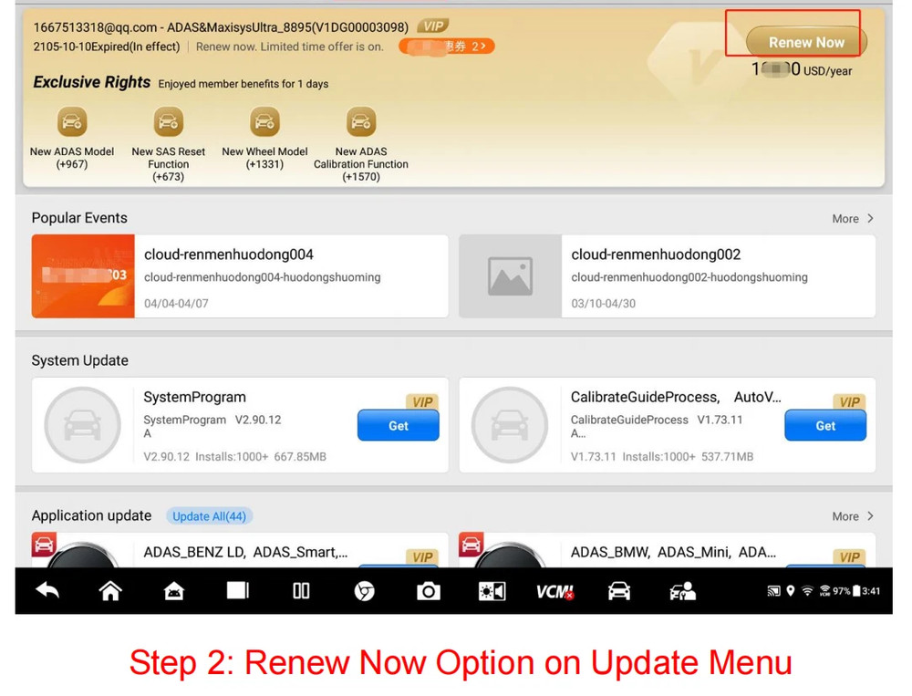 Autel Maxisys MS909 One Year Update Service TCP Card (Subscription)