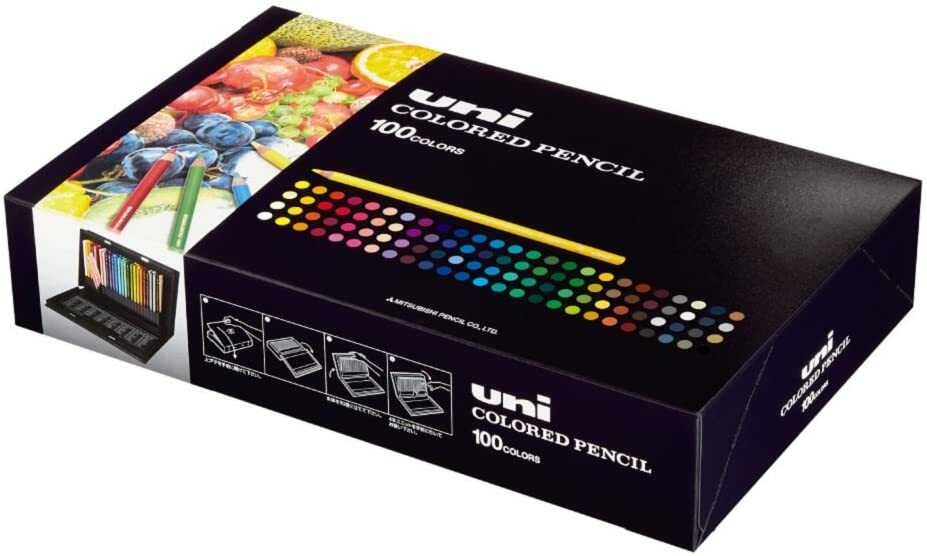 Mitsubishi Pencil Uni Colored Pencils 100 Colors Set