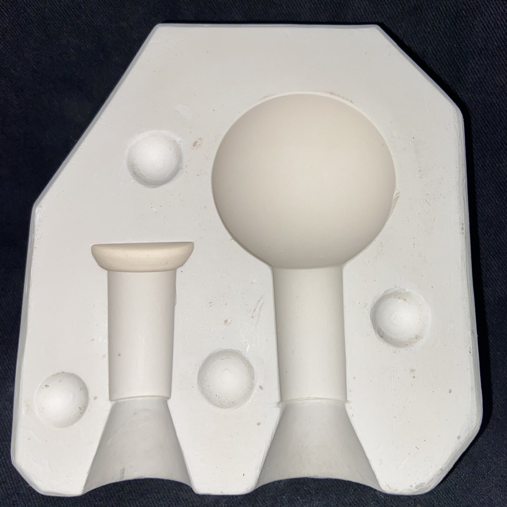 Duncan DM-2179 Ceramic Slip Mold Two Assorted Bottle Toppers Round / Flat