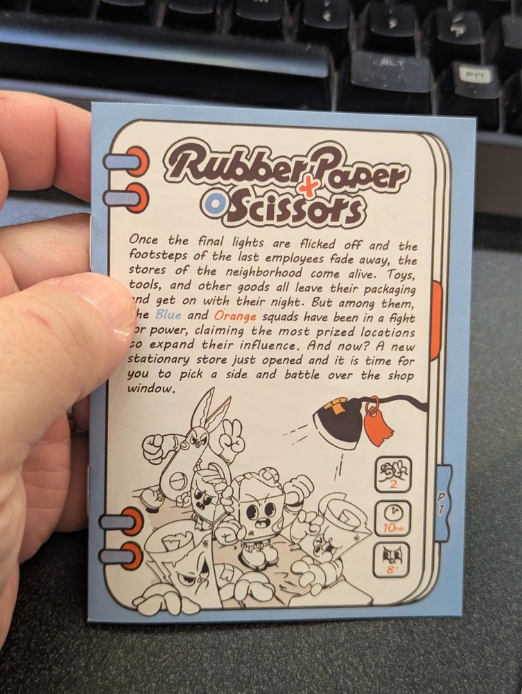 RUBBER PAPER SCISSORS Board Game 100% COMPLETE 2023