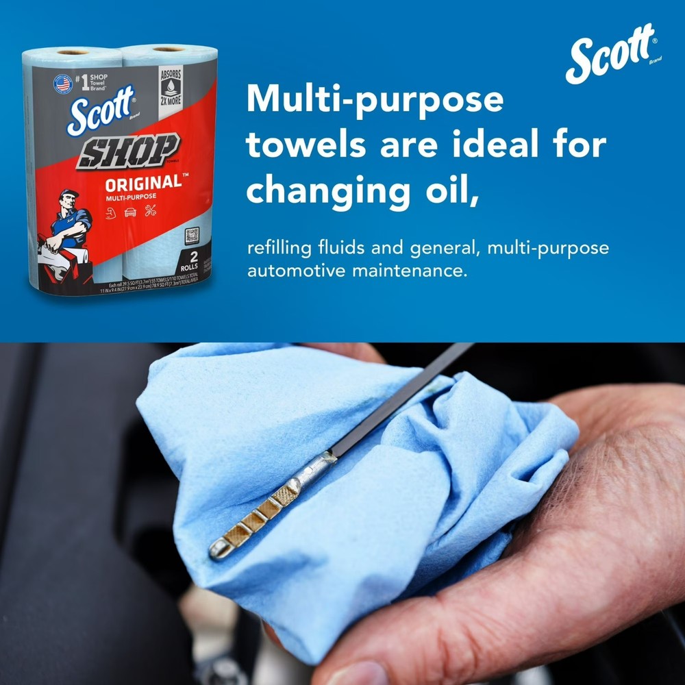 Scott Shop Towels, 6 Rolls, 55 Sheets Per Roll