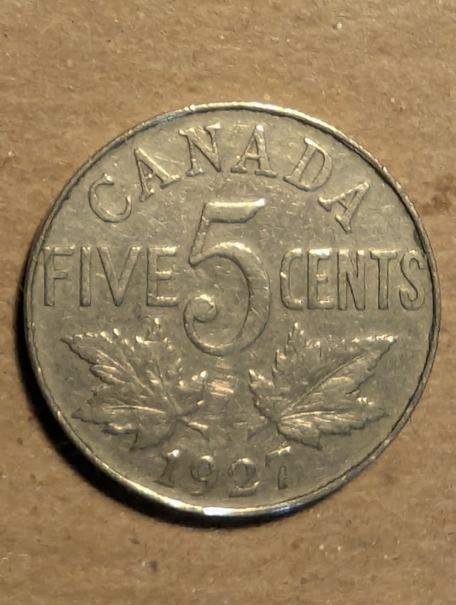 1927 Canada Five Cents