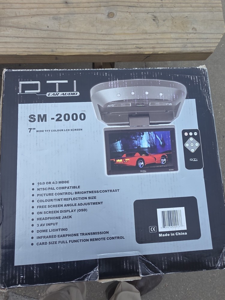 DtI 7" Flip Down Screen Car Overhead