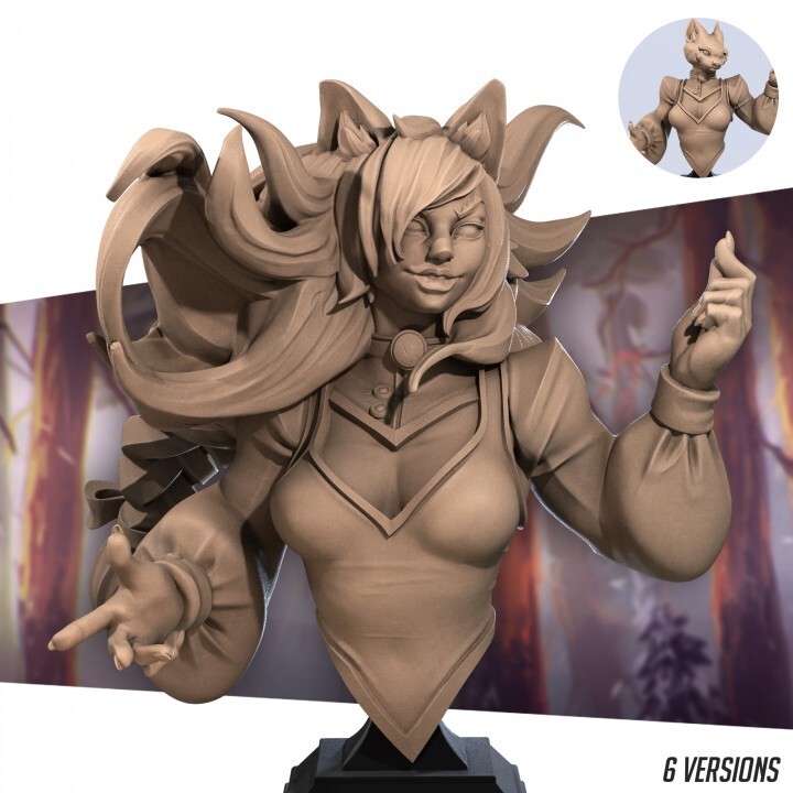Bite the Bullet Miniature Bundle 9 Fox Folk kitsune miniatures plus bust