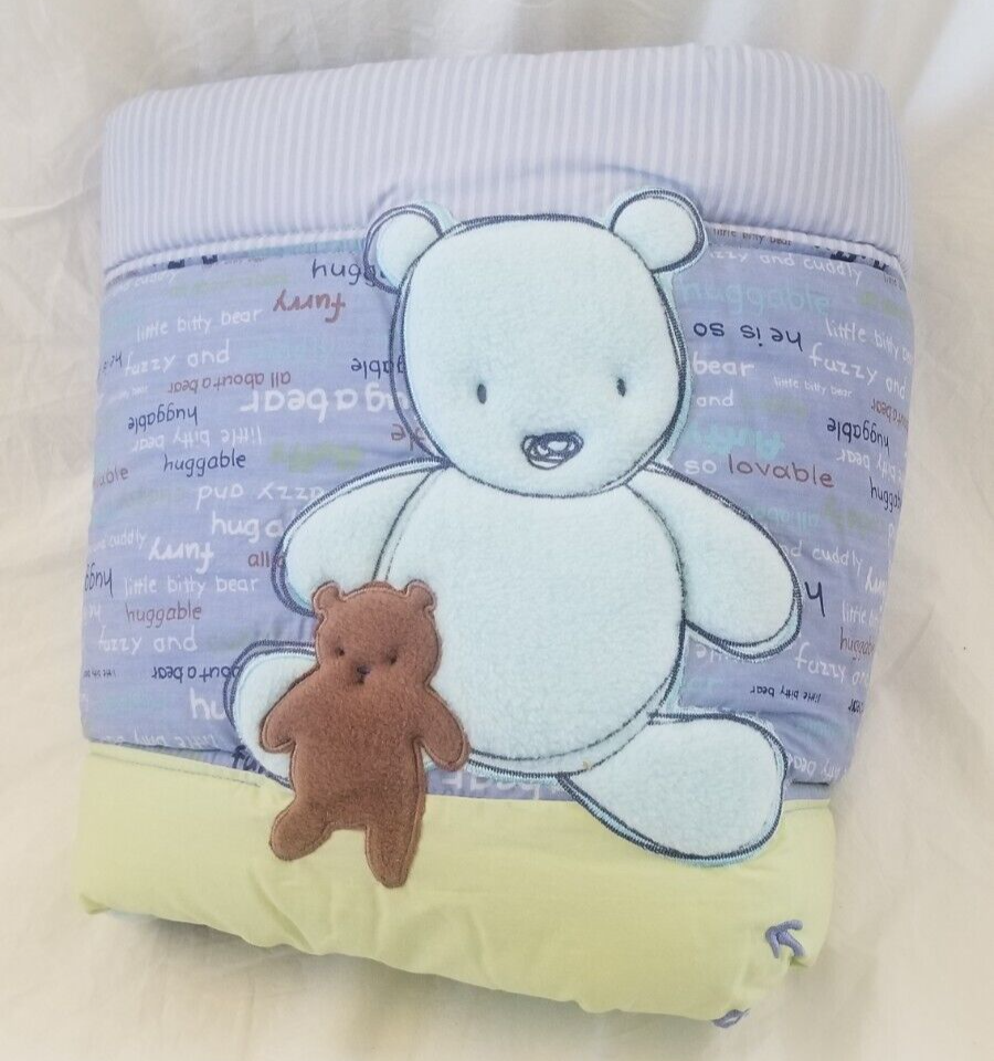 3 pc Carter's Classics Bear Baby Nursery Crib Bedding Set NIP