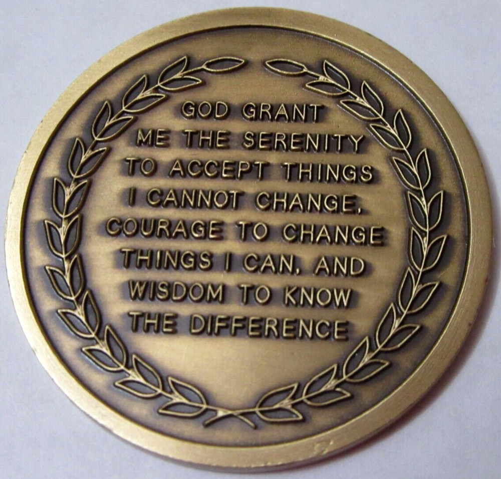 Alcoholics Anonymous AA 16 Year Sunshine Bronze Medallion Token Chip Sober