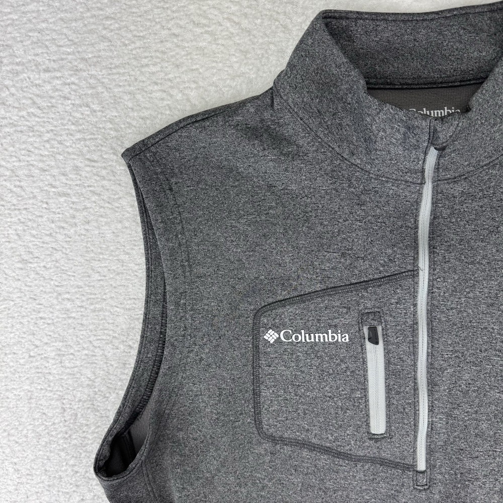 Columbia Golf 1/2 Zip Performance Pullover Vest Mens Large Gray