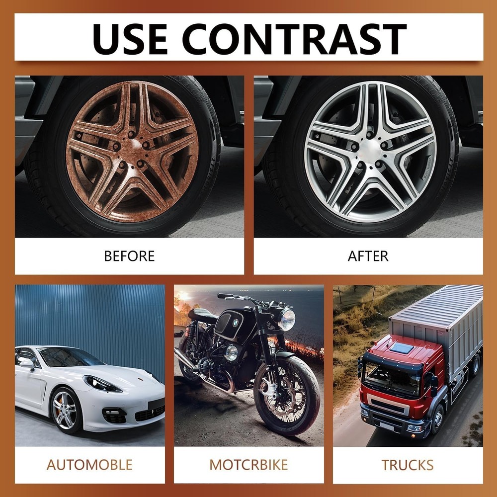 2PCS Nexa Rust Remover Spray, Rust Remover for Metal, Car Scratch Remover, Upgra