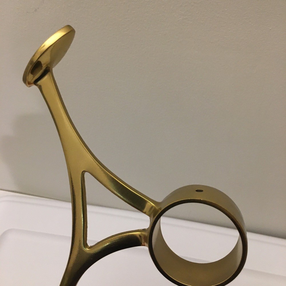 Solid Brass Bar Foot Rail Brackets SET OF 2