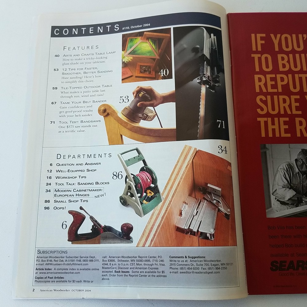 American Woodworker Magazine October 2004 #110