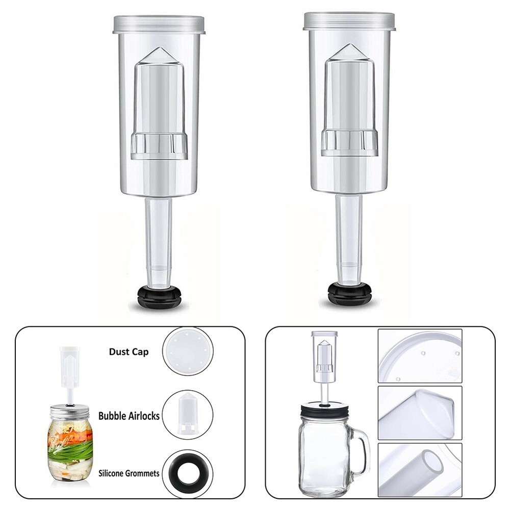 Prevent Spoilage and Keep Your Fermentation Safe with 2 Pack Air Lock Kit