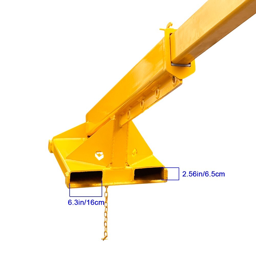 6600lb Adjustable Crane Lifting Telescopic Truss Boom Hoist Forklift Extensions