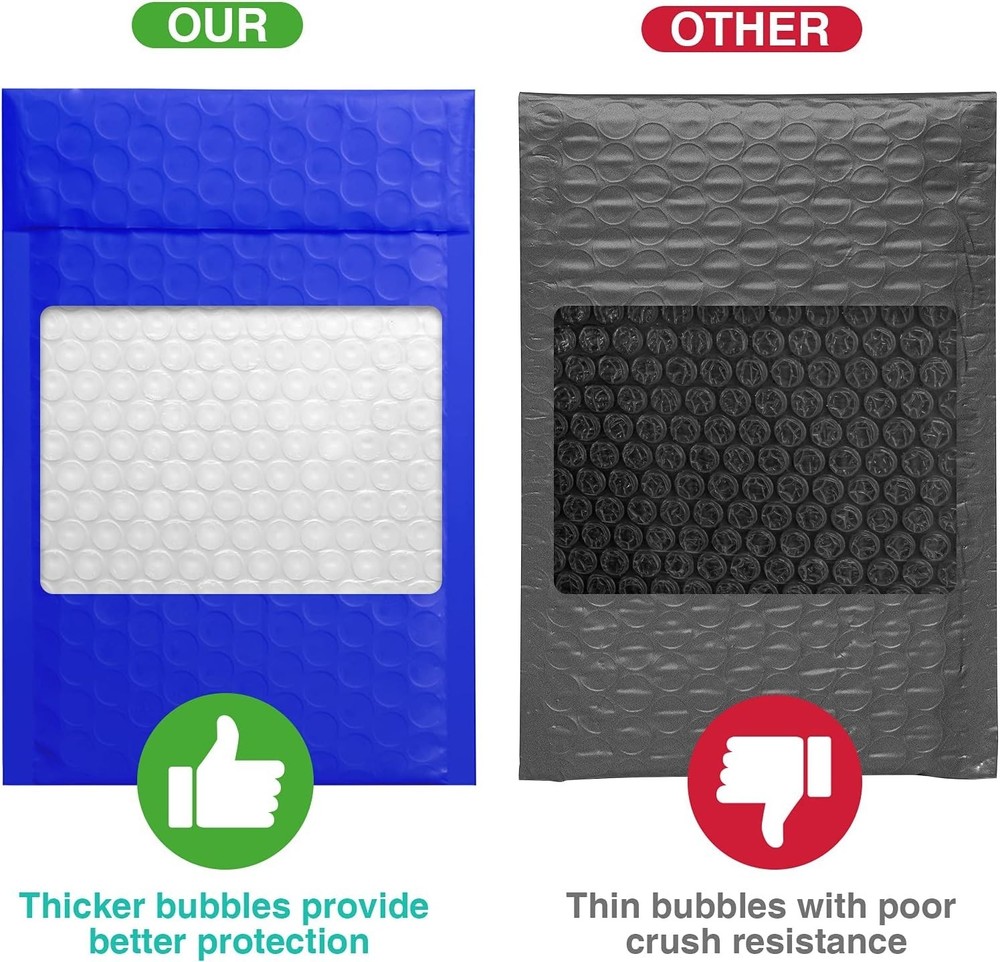 Brand New 4x8 Bubble Mailer Blue 50pcs