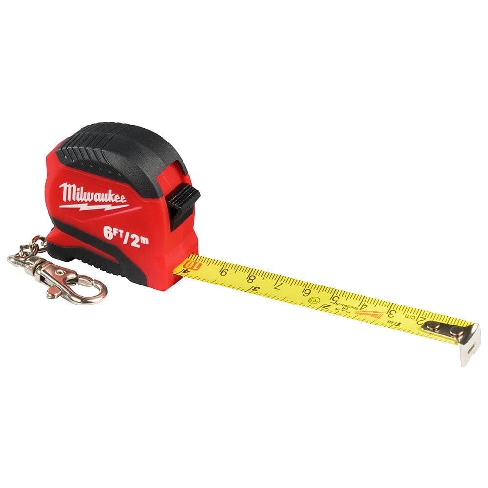 Milwaukee 6 ft Keychain Compact Tape Measure