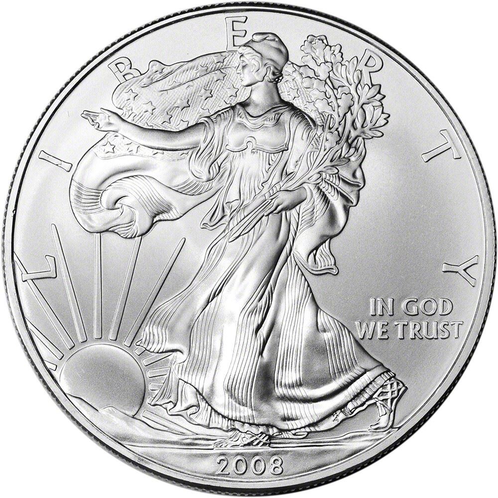 2008 American Silver Eagle 1 oz $1 - BU