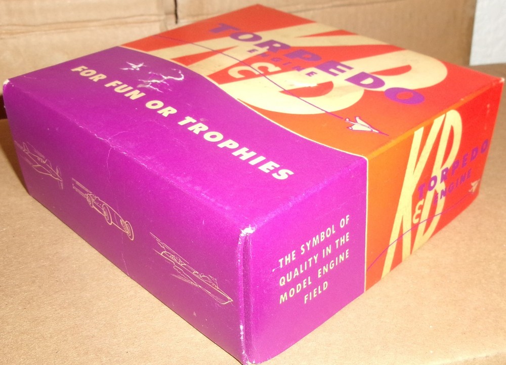 K&B TORPEDO glow plug AIRPLANE ENGINE & K&B .15 display box & paperwork