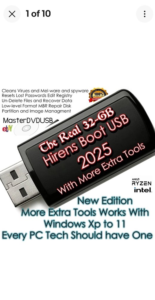 Hiren’s Boot USB 2025 With Extra Tools | NOW 64-GB MORE BOOT OPTIONS PROGRAMS