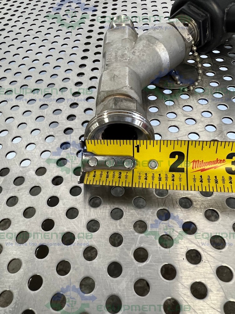 Burkert 00462610 Solenoid Valve 1/2 PTFE w/ Threaded to 1/2" NPT Fitting 145 PSI