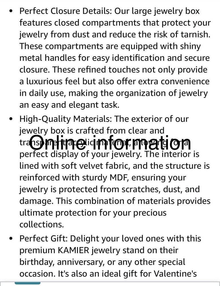 KAMIER Jewelry Box (Clear/Black)