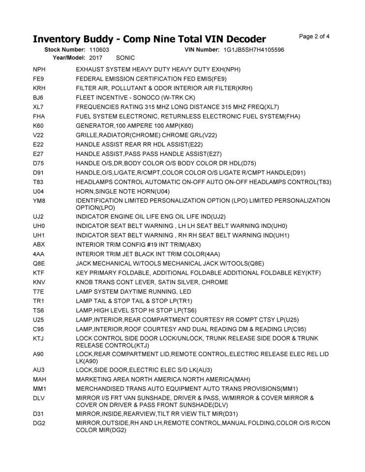Alternator Fits 12-18 SONIC 10324293