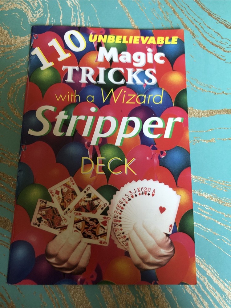 STRIPPER DECK BOOK 110 Magic Trick Cards Wizard Tapered Booklet Beginner Strip F