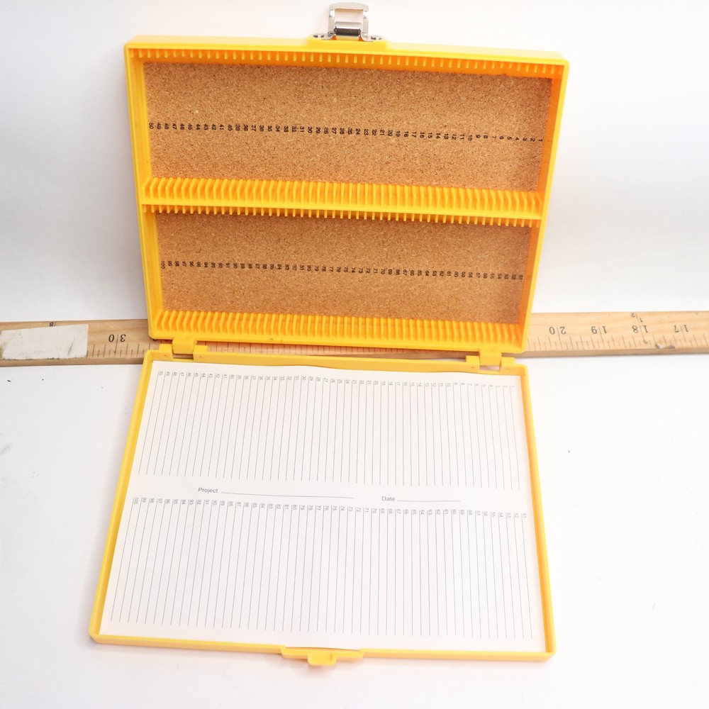 Vavantor Microscope Slide Box Yellow 82003-412