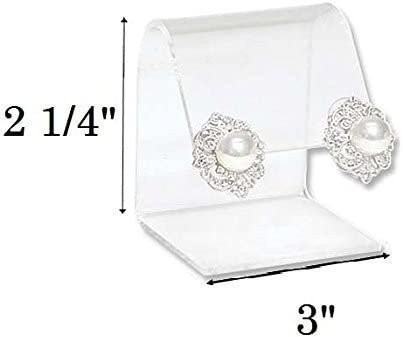 Acrylic Clear Curved Top Earring Display 3 Piece Set