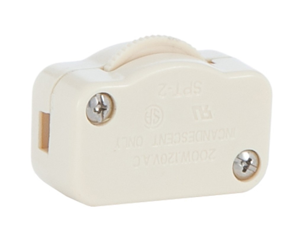 B&P Lamp Ivory Hi-Low Inline Rotary Dimmer Switch